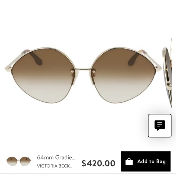 Victoria Beckham oval metal sunglasses